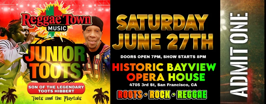 Junior Toots Bayview Opera House Juse 27 2026